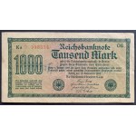Billet de banque de 1 000 marks imprimé - Kauft nicht bei Juden ! [N'achetez pas à des Juifs ! [N'achetez pas aux Juifs !] Berlin [1922].