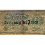 Billet de banque de 1 000 marks imprimé - Kauft nicht bei Juden ! [N'achetez pas à des Juifs ! [N'achetez pas aux Juifs !] Berlin [1922].