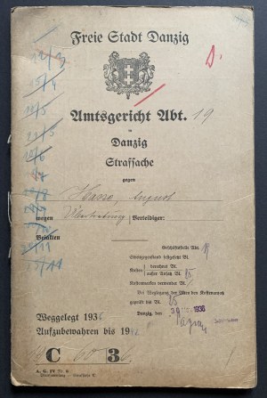 [Danzing] Amtsgericht Abt. Danzig. Freie Stadt Danzig. Free City of Danzig. [1935-1942]