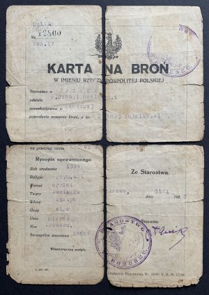 [BRZESKO] PRŮKAZ ZBRANĚ [1927].