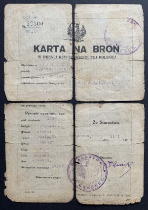 [BRZESKO] GUN CARD [1927].