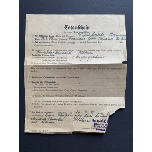 [Consent Act] Totenschein [1941].