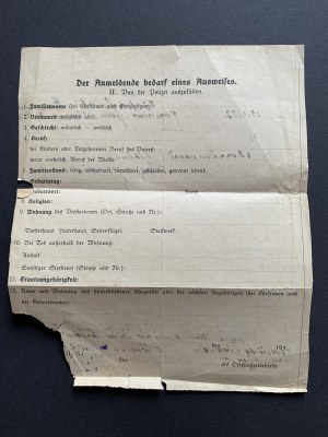 [Zustimmungsgesetz] Totenschein [1941].