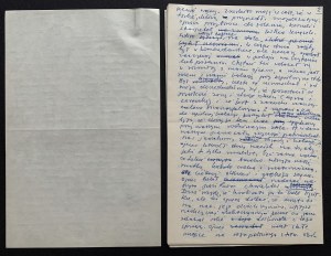 KOPROWSKI Jan - Ensemble : manuscrit et carte postale [1967].