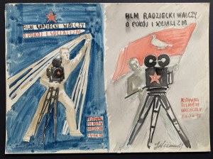 [WIŚNIEWSKI Jan] Návrhy plagátov pre sovietsky filmový festival [1950].