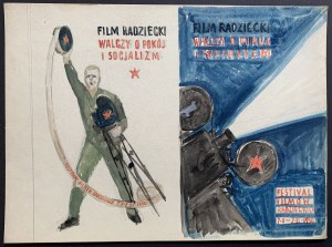 [WIŚNIEWSKI Jan] Návrhy plagátov pre sovietsky filmový festival [1950].