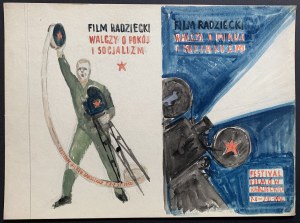 [WIŚNIEWSKI Jan] Projekty plakatów do Festiwalu Filmów Radzieckich [1950]
