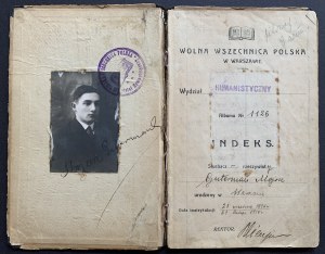 [Judaica] INDEKS. WOLNA WSZECHNICA POLSKA. Varsovie [1926/28].