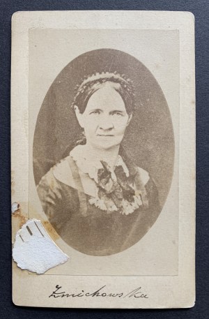 Pappfotografie - Porträt von Narcyza Żmichowska [19. Jahrhundert].