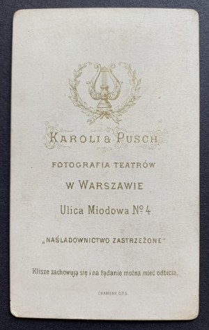 VARŠAVA. Kartonová fotografie z ateliéru 