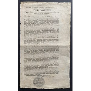 [WILNO/RADZIWILL] LITHUANIAN COURIER. Supplement to No. 41 of February 18, 1819.
