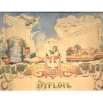 [POSTE POLONAISE / PIOTRKÓW TRYBUNALSKI / VARSOVIE] DIPL. Syndicat des employés des postes et télégraphes de la République de Pologne à Varsovie [1931].