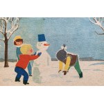 PRL. Soubor 30 barevných kreseb [pohlednic?]