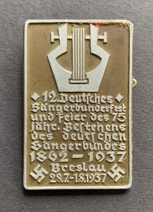 [WROCŁAW] 12e Festival fédéral des chanteurs allemands. Breslau [1937].