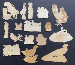 [Animals] Backdrop picture set. 17 pieces. Germany [19th c.].