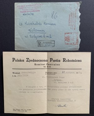 PZPR. Correspondance. Varsovie [1956].
