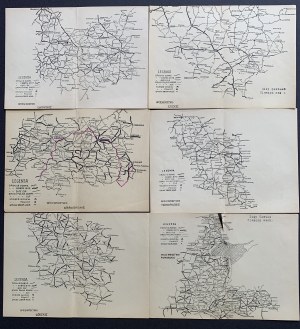 Set of 16 maps of the province [before 1939].