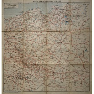 Polska mapa samochodowa. Kraków [1945]