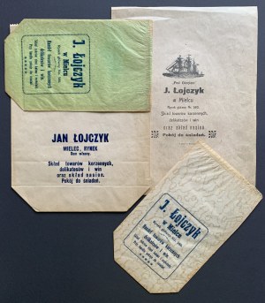 [MIELEC] Set of 11 pieces of advertising objects of the Jan Łojczyk company. Mielec [II RP].