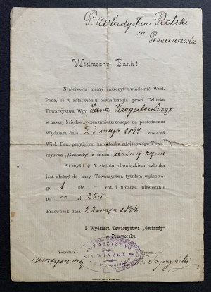 [PRZEWORSK] Grant of membership to the 
