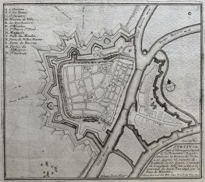 [DE FER Nicholas] STETIN ville Forte d'Allemagne [SZCZECIN - Ufortyfikowane miasto Niemiec, stolica Pomorza Królewskiego] Paris. 1691.