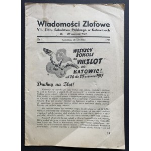 Nouvelles du rallye VIII. Rallye des faucons polonais à Katowice. N° 2 [1937].