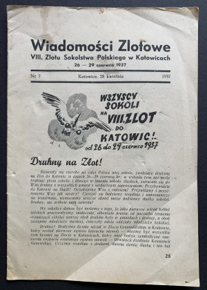 Rally News of the VIII. Rally of the Polish Falcons in Katowice. No. 2 [1937].