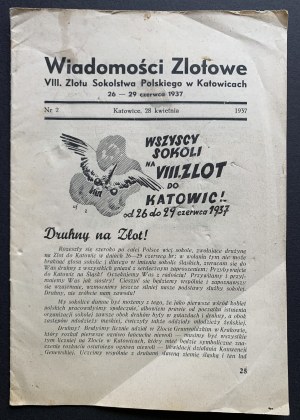 Wiadomości Zlotowe VIII. Zlotu Sokolstwa Polskiego w Katowicach. Nr 2 [1937]