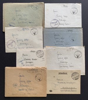 [FELDPOST] Ensemble de correspondance de guerre - 30 lettres. Ernst Schäfer [1940-1943].