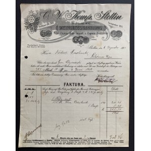 [SZCZECIN] Company print of C.W.KEMP Stettin [1911].