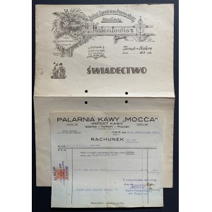 [TORUŃ] Dva reklamné výtlačky. Walentynowicz a Mocca [1929/30].