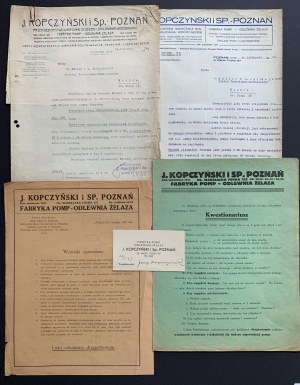 [POZNAŃ] Geschäftskorrespondenz der Firma J. KOPCZYŃSKI I SP. - PUMPENFABRIK - EISENGIESSEREI. [1934/35]