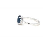 14K WHITE GOLD 2.84 GR RING SAPPHIRE AND DIAMONDS- RNG40201