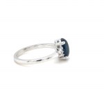 BAGUE EN OR BLANC 14K 2.84 GR SAPHIR ET DIAMANTS- RNG40201