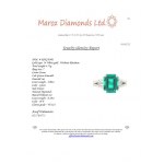 RING WITH EMERALD LAB GROWN AND DIAMONDS - RNG30301