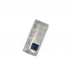 WHITE GOLD PENDANT 14K 2.30 GR WITH SAPPHIRE AND DIAMONDS - AI30521