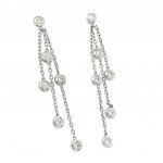 BOUCLES D'OREILLES EN OR BLANC 1,04 GR DE DIAMANTS - ER40103