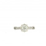 BAGUE EN OR BLANC 3,68 GR AVEC DIAMANTS - A2464