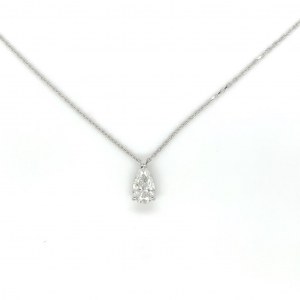 COLLIER EN OR BLANC 14K 1.88 GR DIAMANTS - A2727