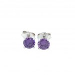 WHITE GOLD EARRINGS GOLD AND AMETHYST - ER30302+PND30305