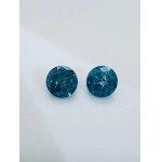 2 DIAMANTI DI COLORE ENACHEDS 1,09 CT FANCY BLU INTENSE* - I2-3 - FORMA BRILLANTE - CERTIFICATO GEMMOLOGICO MAROZ DIAMONDS LTD ISRAEL DIAMOND EXCHANGE MEMBER - C31222-54-7