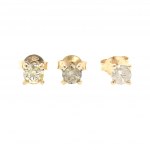 BOUCLES D'OREILLES OR JAUNE 1.19 GR AVEC DIAMANTS - ER20401