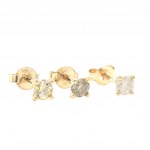 BOUCLES D'OREILLES OR JAUNE 1.19 GR AVEC DIAMANTS - ER20401