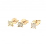 BOUCLES D'OREILLES OR JAUNE 1.19 GR AVEC DIAMANTS - ER20401