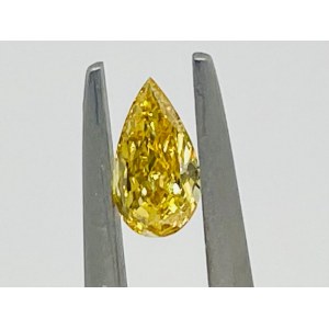 DIAMANT 0,25 CTS FANCY INTENSE YELLOW - SI2 - CUT PERA - UD10701-7A