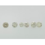 6 DIAMONDS 2.08 CTS G - LIGHT BROWN - I1-3 - C20609-4