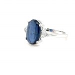 14K WHITE GOLD 2.99 GR RING SAPPHIRE AND DIAMONDS - RNG40204