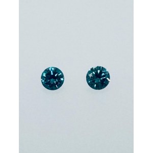 2 DIAMONDS 0.34 CTS FANCY VIVID BLUE* - VS1-2 - AI30701-3