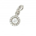 PENDENTIF EN OR BLANC 0,63 GR AVEC DIAMANTS - PND21207