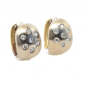 GOLD EARRINGS WITH DIAMONDS - AI30514